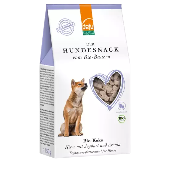 Hund: Bio-Keks Hirse mit Joghurt und Aronia