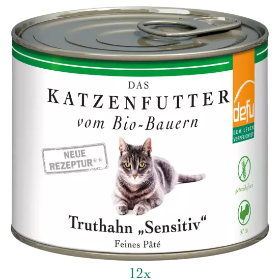 Katze: Truthahn "Sensitiv" Pâté - Vorteilspack 12 x 200 g