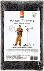defu Sonnenblumenkerne für Vögel 1 kg Verpackung